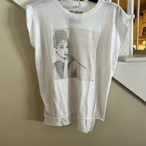 Elegant White Graphic Tee
